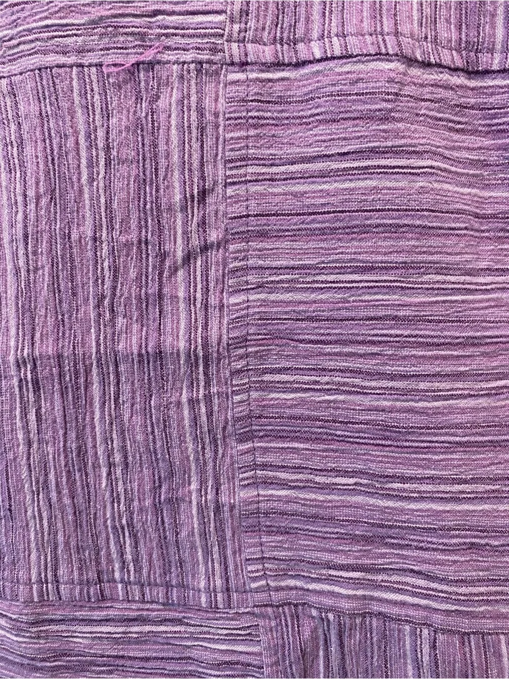Liz Claiborne Cotton “Pillow Sham w/Bead Ties” Size 19x25” Purple Squares EUC